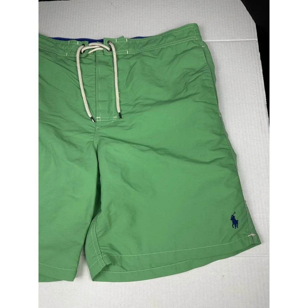 Polo Ralph Lauren Swim Shorts Mens Large Green Surfing Cargo Pocket Swimwear